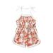ZRBYWB Toddler Girls Romper Sleeveless Floral Print Romper Jumpsuit Clothes Cute Summer Clothes