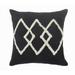 HomeRoots 516693 4 x 20 x 20 in. Black Geometric Zippered 100 Percent Cotton Throw Pillow - Set of 2