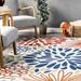 Multicolor Floral Area Rug for Living Room Indoor Machine Washable Rug Carpet for Bedroom