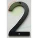 House number 2 sign ( Black Aluminium 3 inch)-Floating Mount House Number sign-The Mont Dom line -ref18722