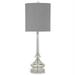 Maklaine Modern / Contemporary Crystal Table Lamp in White Finish