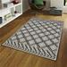 3 ft. 3 in. x 5 ft. 5 in. Odessa Black & Gray Geometric Patterned Rectangle Area Rug