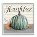 Stupell Industries Thankful Autumn Floral Pumpkin Graphic Art White Framed Art Print Wall Art Design by Livi Finn