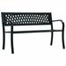 Gecheer Patio Bench Black 47.2 Steel