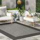 nuLOOM Gris Border Indoor/Outdoor Area Rug 6 Gray