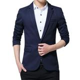 iOPQO blazer jackets for men Men s Fashion One Button Suit For Self-Cultivation Business Coat Men s Blazers Navy 3XL