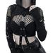 Dtydtpe 2024 Clearance Sales Crop Tops for Women Broken Hole Gothic Street Punk Strapless Hooded Crop Shirt Womens Long Sleeve Tops