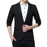 iOPQO blazer jackets for men Men s Fashion One Button Suit For Self-Cultivation Business Coat Men s Blazers Black XL