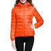 Dtydtpe 2024 Clearance Sales Women s Packable Down Jacket Lightweight Puffer Jacket Hooded Winter Coat Orange M