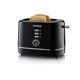 SEVERIN Automatik-Toaster, kleiner Toaster für 2 Scheiben , hochwertiger schwarzer Toaster zum Toasten, Auftauen und Erwärmen, 850 W, schwarz, AT 4321