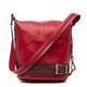 FIRENZE ARTEGIANI. Alvito Umhängetasche-Rucksack für Damen, echtes Leder, 23 x 17 x 24 cm, Farbe: Rot, rot, Utility