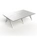 Scale 1:1 EYHOV Rail Quad 4 Person Desk Wood/Metal in Gray/White | 29.5" H x 96" W x 63" D | Wayfair SC-EYDW-4S96-GWSY