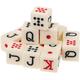 Poker dice 15Pcs Acrylic Poker Dice Liars Dice Prop Funny Letter Dice Portable Dice Funny Game Supply