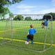 2M Portable Soccer Goal With Field Rope Galvanized Pipe Soccer Net With Strong Frame Quick Set-Up High-Strength Netting Portable Weatherproof Soccer Goals For Backyard Kids Soccer Practice Trainin