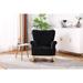 High Back Armchair, Velvet Fabric Rocking Chair Modern Padded Seat Chairs, Living Room Accent Chairs with Wood Legs