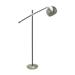 Mod Lighting and Decor 59 Black and Silver Swivel Floor Lamp with Inner Dome Shade