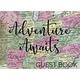 Pre-Owned Adventure Awaits Guest Book: Vintage Map Travel Theme for Baby Showers Weddings Wedding Showers and Farewell Parties Paperback