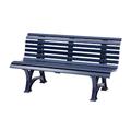 PROREGAL Gartenbank Jamaika | 3-Sitzer | Blau | HxBxT 80x150x64cm | UV-beständiger Kunststoff | Parkbank Sitzbank Gartenbänke Balkon Terrasse