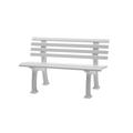 PROREGAL Gartenbank Antigua | 2-Sitzer | Weiß | HxBxT 74x120x54cm | UV-beständiger Kunststoff | Parkbank Sitzbank Gartenbänke Balkon Terrasse