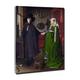 Jan van Eyck-The Arnolfini Wedding. The Portrait of Giovanni Arnolfini and his Wife Giovanna Cenami (The Arnolfini Marriage) Canvas Wall Art Poster Home Decor Ready to Hang(35x46cm 14"x18",Framed)