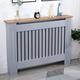 Blisswood Radiator Cover Medium, Radiator Cover Vertical Slatted Modern Radiator Covers MDF Wood Cabinet Shelf Heating Covers For Living Room, Hallway, 19D x 111W x 82H CM