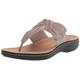 Clarks Women's Laurieann Rae Flat Sandal, Taupe Metallic Synthetic, 6.5 UK Narrow