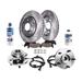 2006-2010 Jeep Commander Front Brake Pad and Rotor and Wheel Hub Kit - Detroit Axle