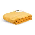 Dreamland Herringbone Pattern Mustard Heated Throw