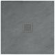 REA - receveur de douche rock grey 90X90 - gris