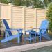 Gecheer Patio Adirondack Chairs with Table HDPE Aqua Blue