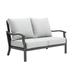 Outdoor Patio Loveseat 2 Seat Sofa Patio Love Seat Aluminum Loveseat Couch with Curved Armrests