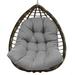 JIAN YA NA Hanging Basket Egg Chair Cushion Sofa Swing Chair Seat Cushion Padded Soft Dark Gray(Only cushion)