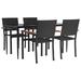 vidaXL Patio Dining Set Black Garden Outdoor Seating 3/5/7/9 Piece Multi Sizes