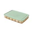 CSCHome 24 Compartment Egg Organizer Refrigerator Egg Storage Box 11.8x9x2.2in Easy Storage(Green)