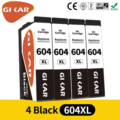 GIKAR 604 Epson Adhérence noire pour imprimante Epson XP-2200 2205 3200 3205 4200 4205 WF-2910 2935