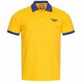 LEANDRO LIDO "Pallacanestro" Herren Polo-Shirt gelb-violett