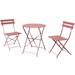 Steel Patio 3-Piece Bistro Set Indoor/Outdoor Furniture Sets