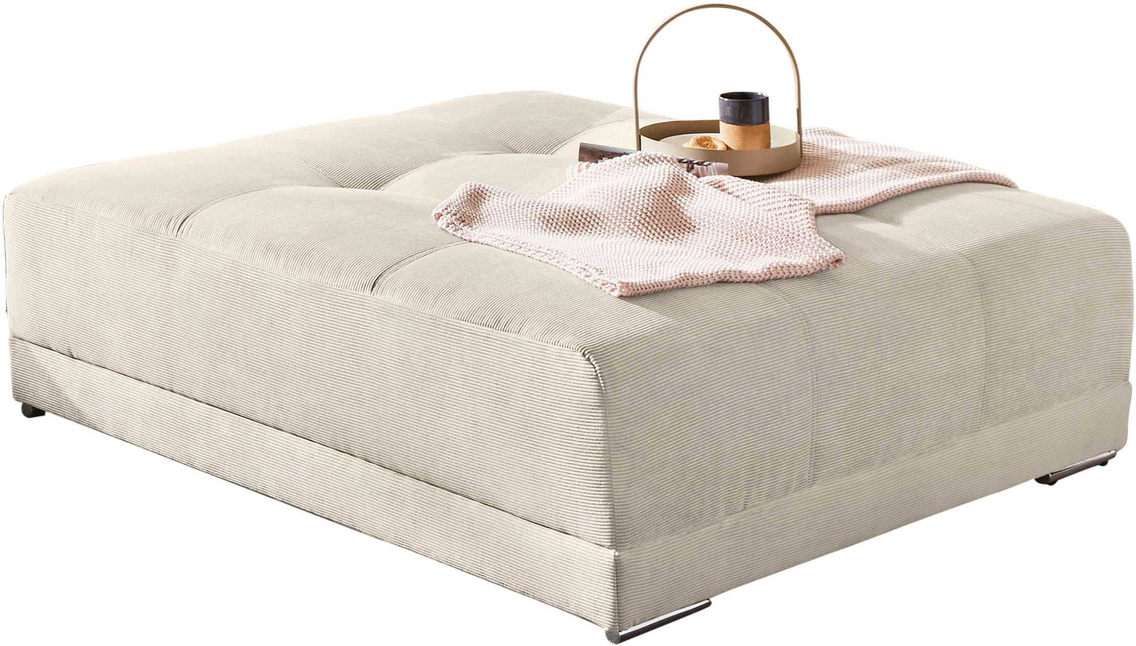 Hocker JOCKENHÖFER GRUPPE "Moldau XXL, B: 120 cm", beige, B:120cm H:39cm T:120cm, Feincord: 100% Polyester, Hocker, Hocker, Mega-Hocker im XXL-Format