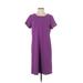 Chelsea28 Casual Dress - Shift: Purple Solid Dresses - Women's Size Small