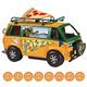 Teenage Mutant Ninja Turtles: Mutant Mayhem Pizza Fire Delivery Van. Ideal present for boys 4 to 7 years and TMNT fans!, Orange