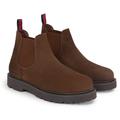 Chelseaboots TOMMY JEANS "TOMMY SUEDE BOOT" Gr. 41, braun (dunkelbraun) Herren Schuhe Boots Stiefel