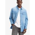 Jeanshemd LEVI'S "LE JACKSON WORKER" Gr. M, N-Gr, blau (franklin light wash) Herren Hemden Langarm mit Brusttaschen