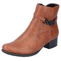 Stiefelette RIEKER Gr. 41, braun Damen Schuhe Stiefelette Reißverschlussstiefeletten