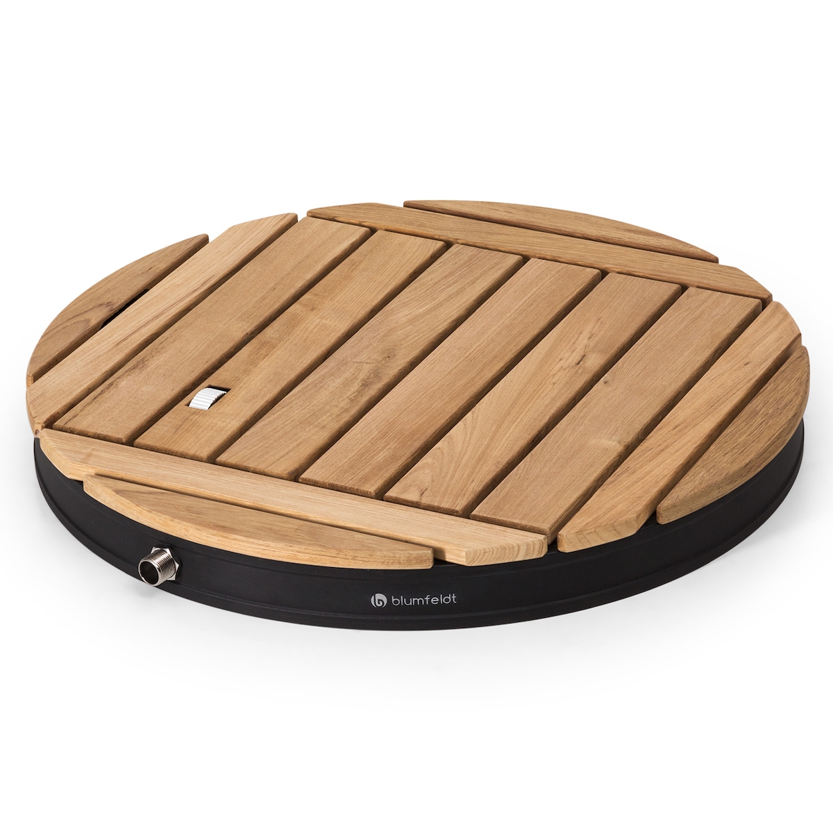 blumfeldt Gartendusche Pooldusche - Aluminium,Teak Campingdusche - Schwarz Image