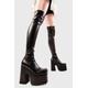 Lamoda Women`s Not Ready Chunky Platform Thigh High Boots Size UK 5