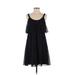 White House Black Market Casual Dress - Midi: Black Solid Dresses - Women's Size 4