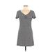 Arizona Jean Company Casual Dress - Shift V-Neck Short sleeves: Black Dresses - Women's Size Medium