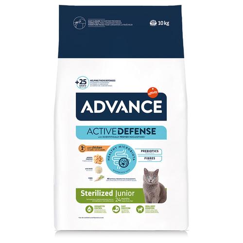 10kg Sterilized Junior 24 mit Huhn Affinity Advance Katzentrockenfutter Katzentrockenfutter