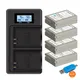 Batterie 2280mAh BLN-1 BLN1 PS-BLN1 + double chargeur USB pour Olympus OM-D E-M1 stylo Olympus F