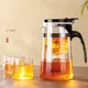 GIANghts-Théière en verre épaissi filtrant à un bouton séparation du thé théière domestique